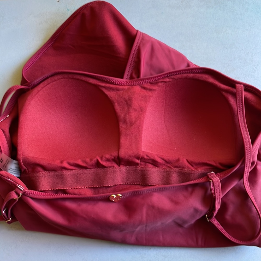 Catherine Malandrino one piece swimsuit in crimson - XL NWT - Picture 7 of 11